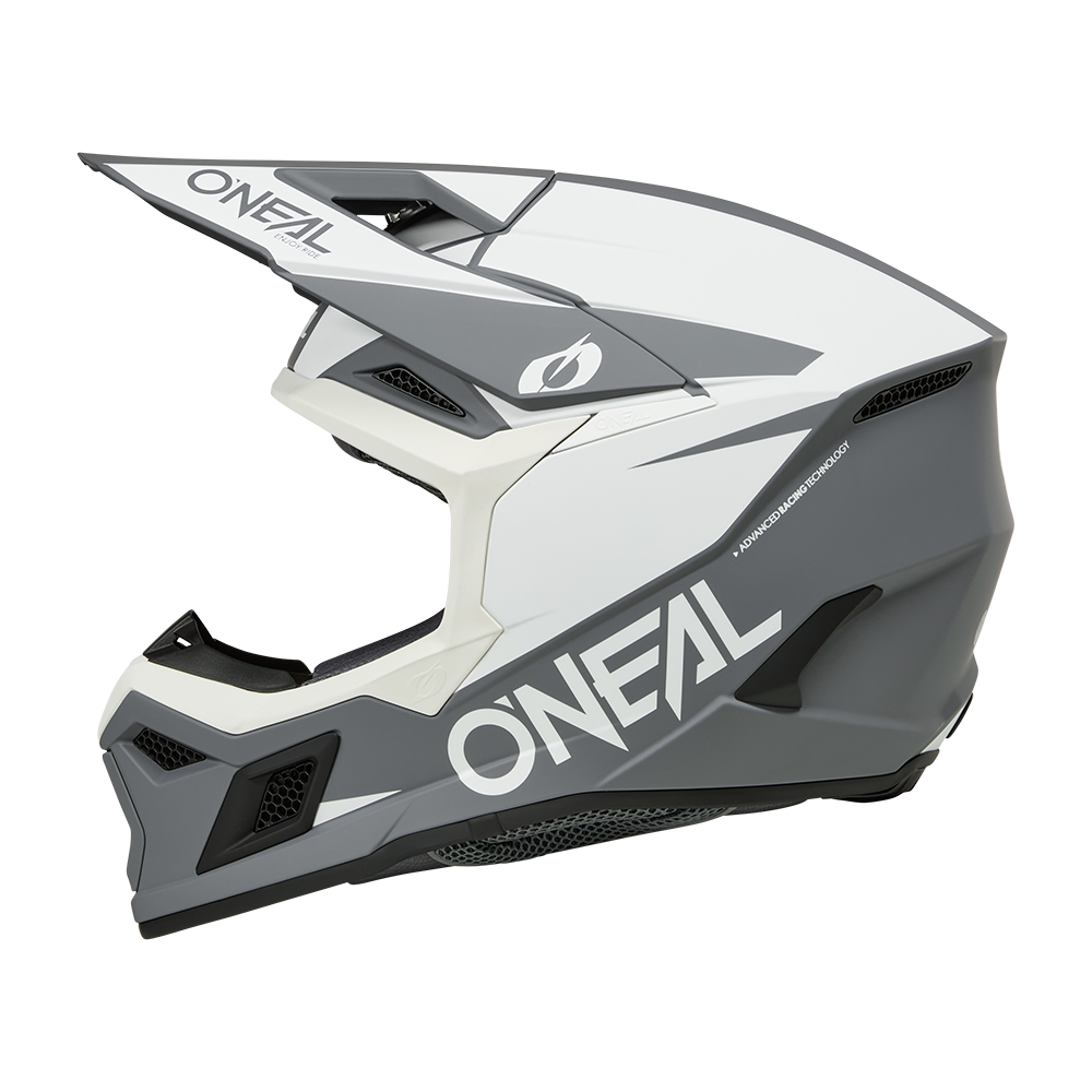 O'neal casco cross 3SRS SOLID bianco/nero