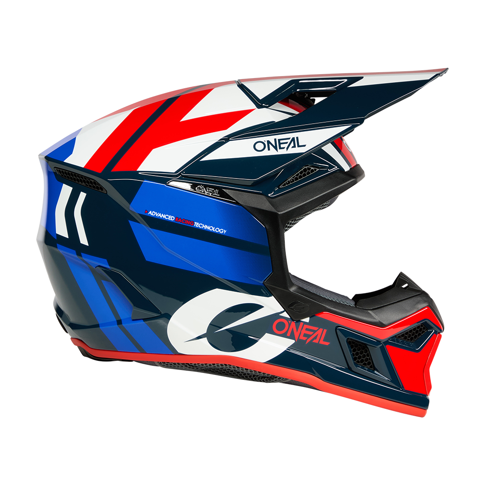 O'neal casco cross 3SRS RIDE blu/bianco/rossa
