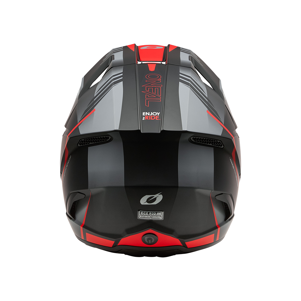 O'neal casco cross 3SRS HAZE nero/grigio/rosso
