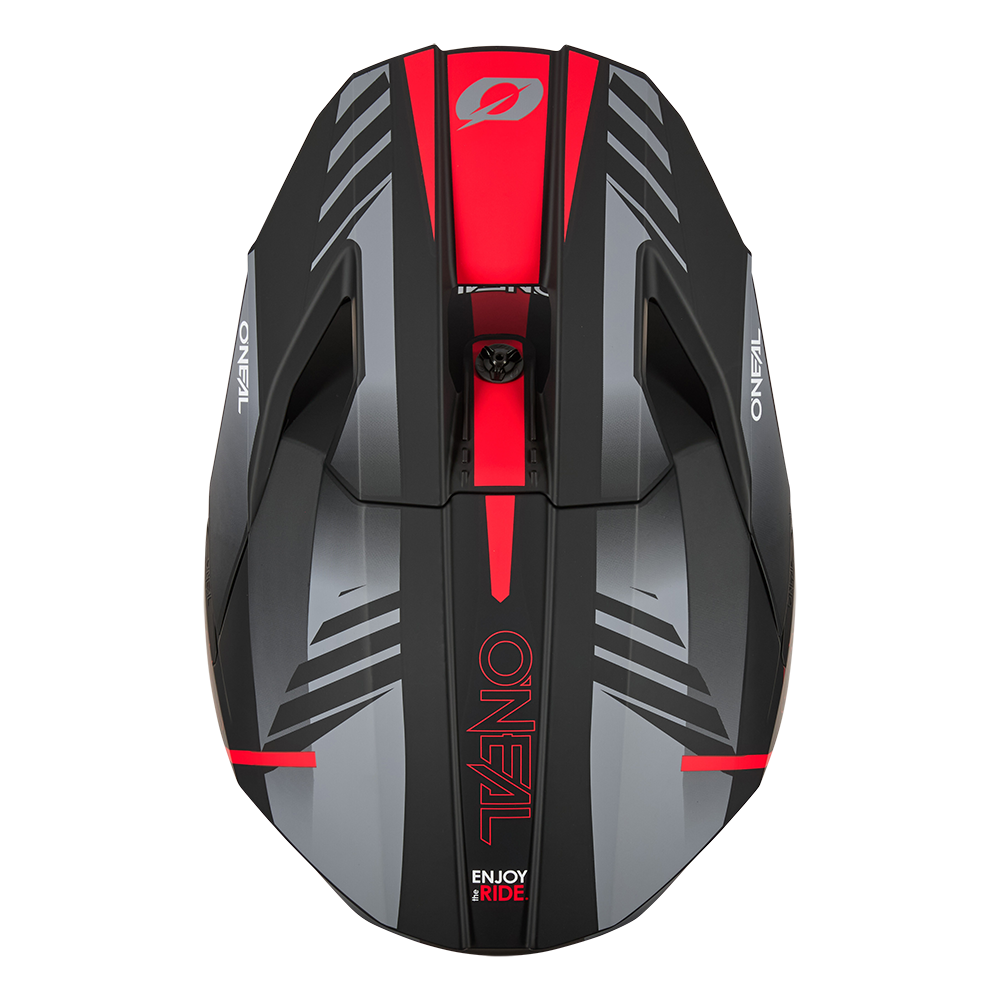 O'neal casco cross 3SRS HAZE nero/grigio/rosso