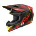 O'neal casco cross 3SRS HAZE nero/rossa/neon giallo