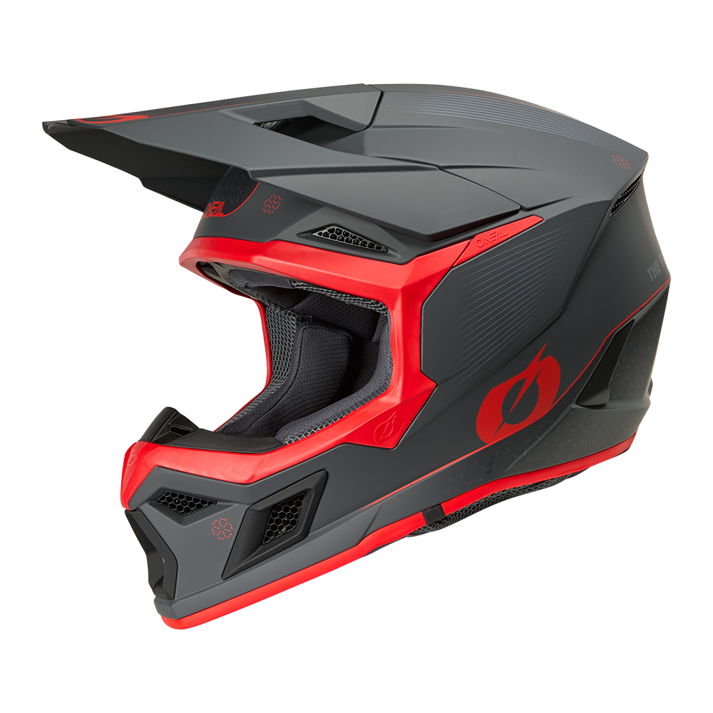 O'neal casco cross 3SRS E-STROKE grigio/rosso