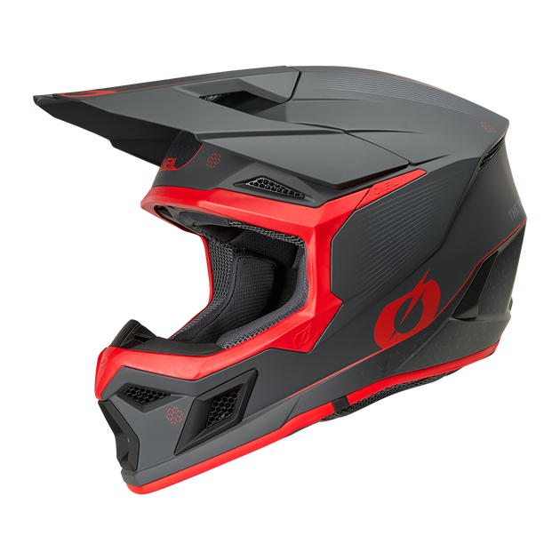 O'neal casco cross 3SRS E-STROKE grigio/rosso