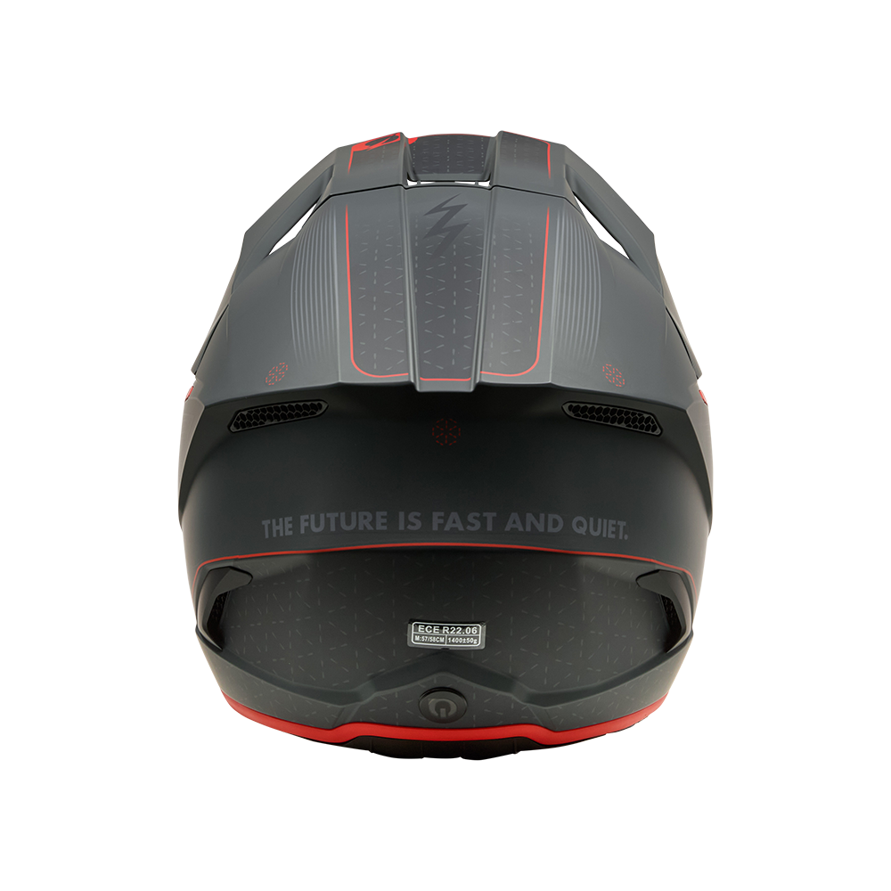 O'neal casco cross 3SRS E-STROKE grigio/rosso