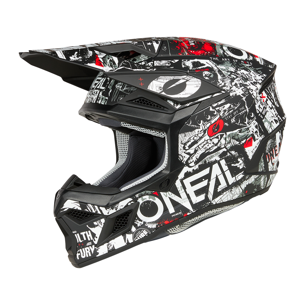 O'neal casco cross 3SRS ATTACK nero/bianco