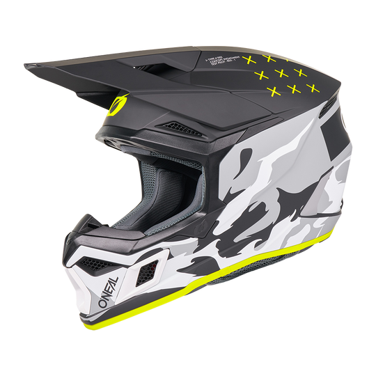 O'neal casco cross 3SRS HEAT nero/grigio