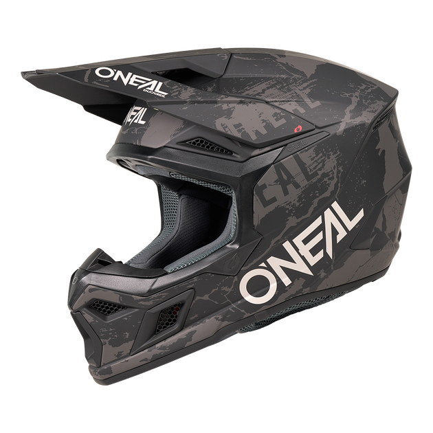 O'neal casco cross 3SRS ACID nero/grigio