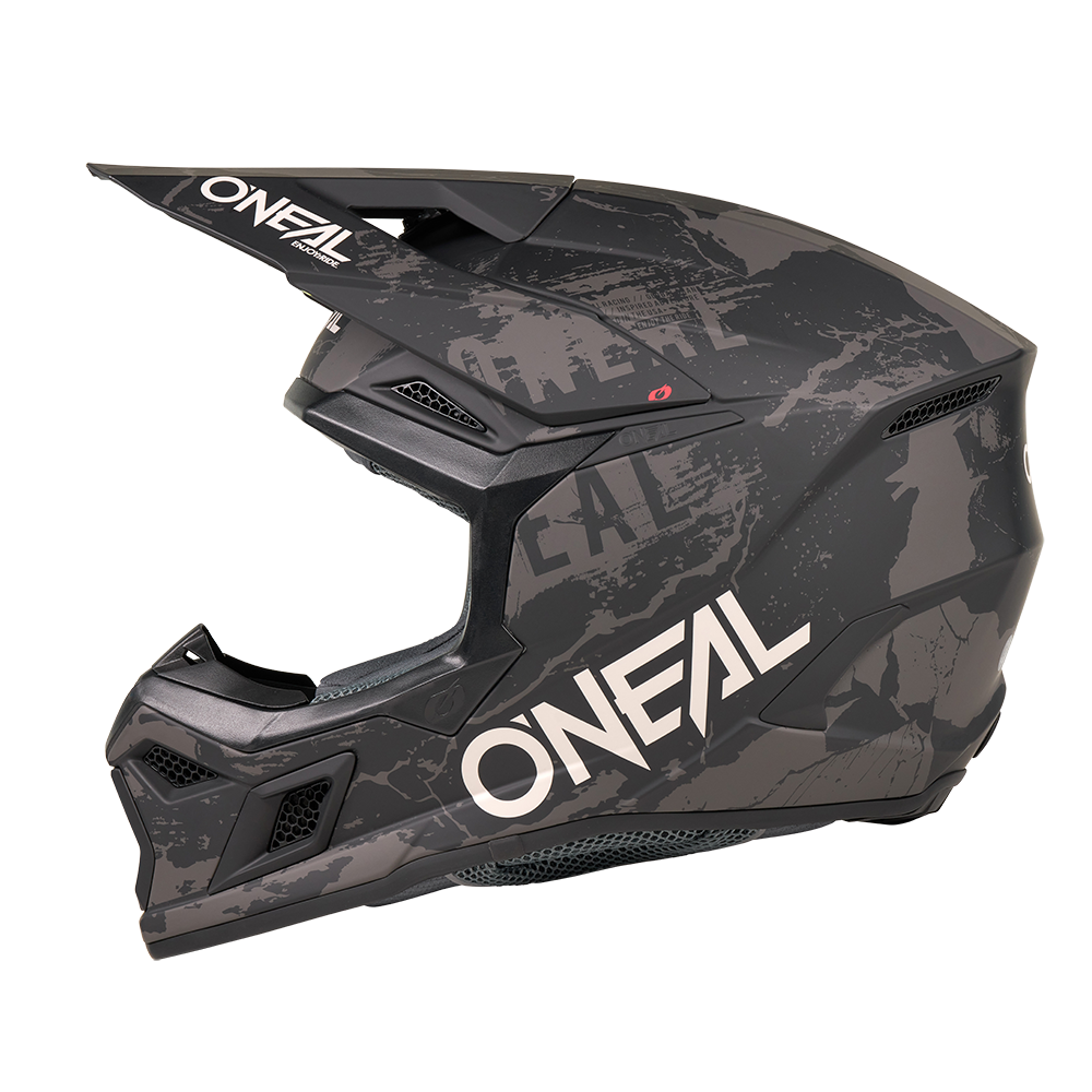 O'neal casco cross 3SRS ACID nero/grigio