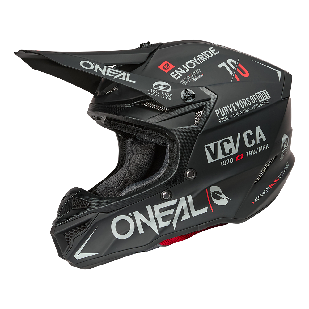 O'neal casco cross 5SRS Polyacrylite BRAND nero/grigio