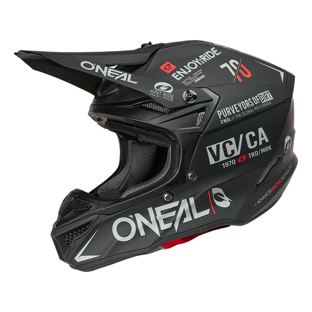 O'neal casco cross 5SRS Polyacrylite BRAND nero/grigio