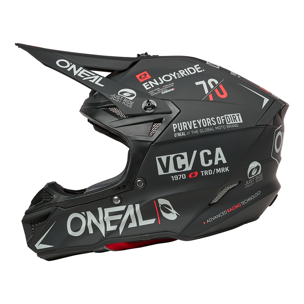 O'neal casco cross 5SRS Polyacrylite BRAND nero/grigio