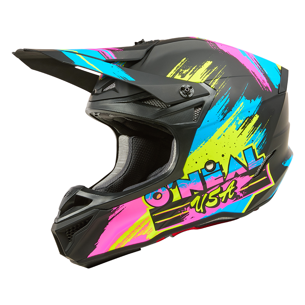 O'neal casco cross 5SRS Polyacrylite RESEDA nero/neon giallo/blu