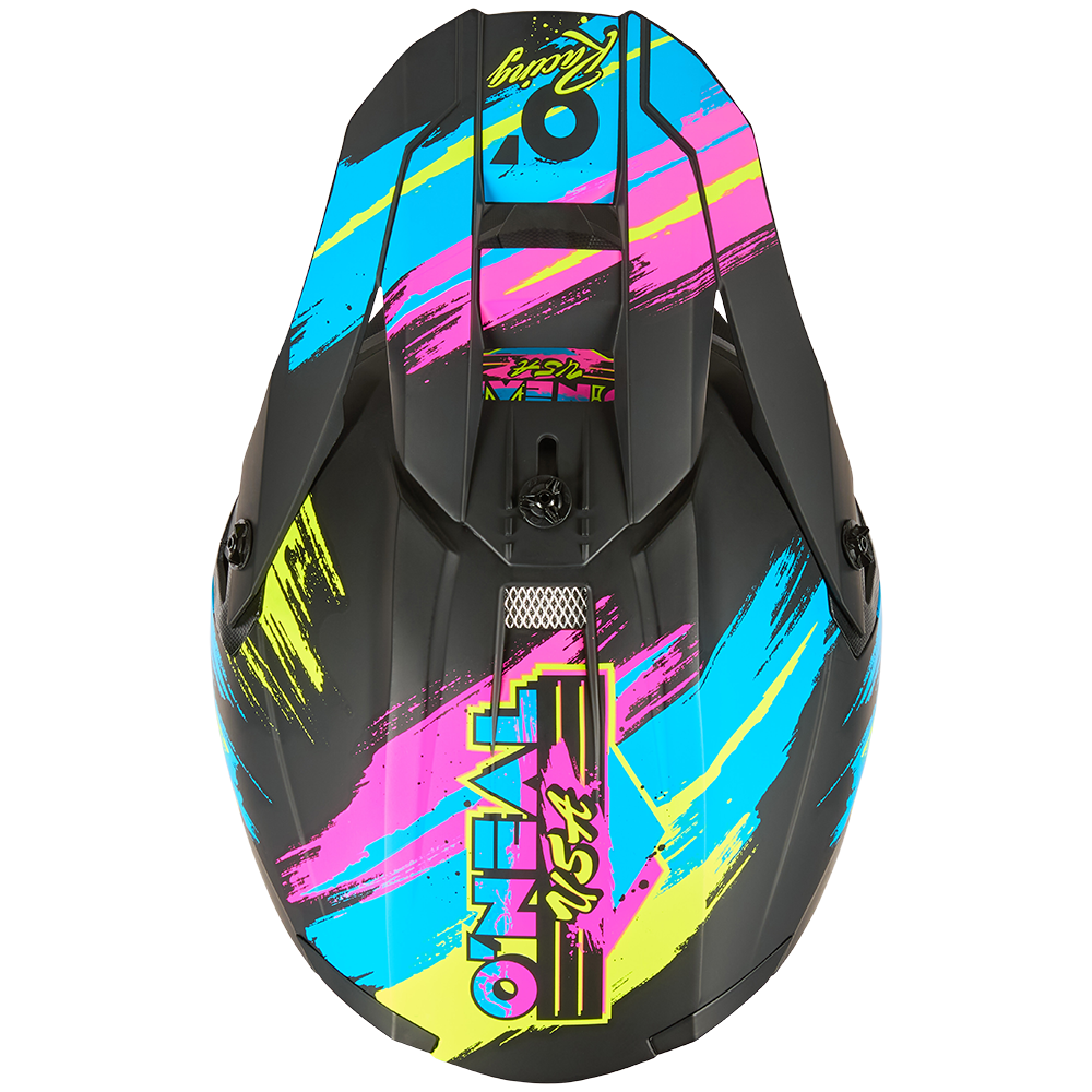 O'neal casco cross 5SRS Polyacrylite RESEDA nero/neon giallo/blu