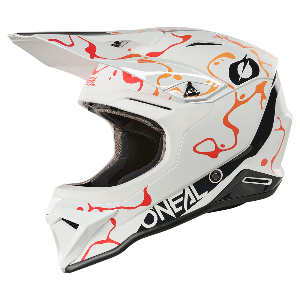 O'neal casco cross 1SRS SPLASH bianco/arancio