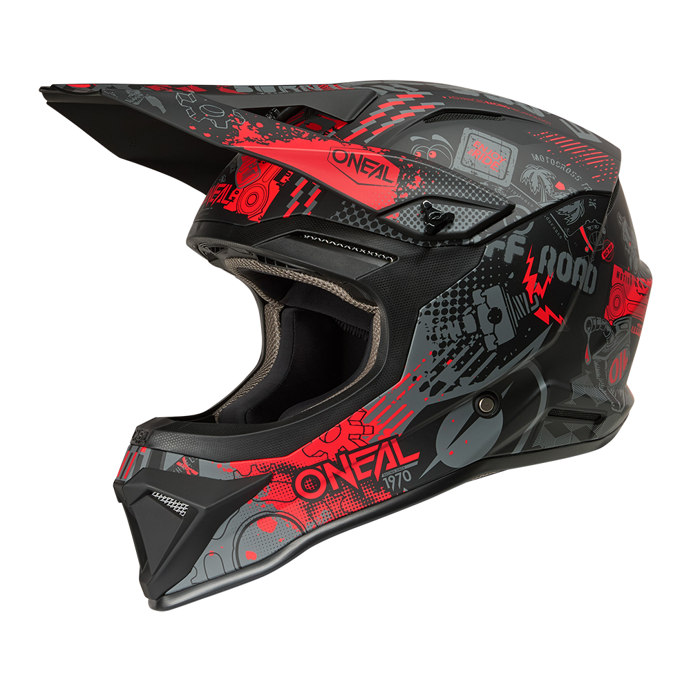 O'neal casco cross 1SRS VIBRANT nero/rosso