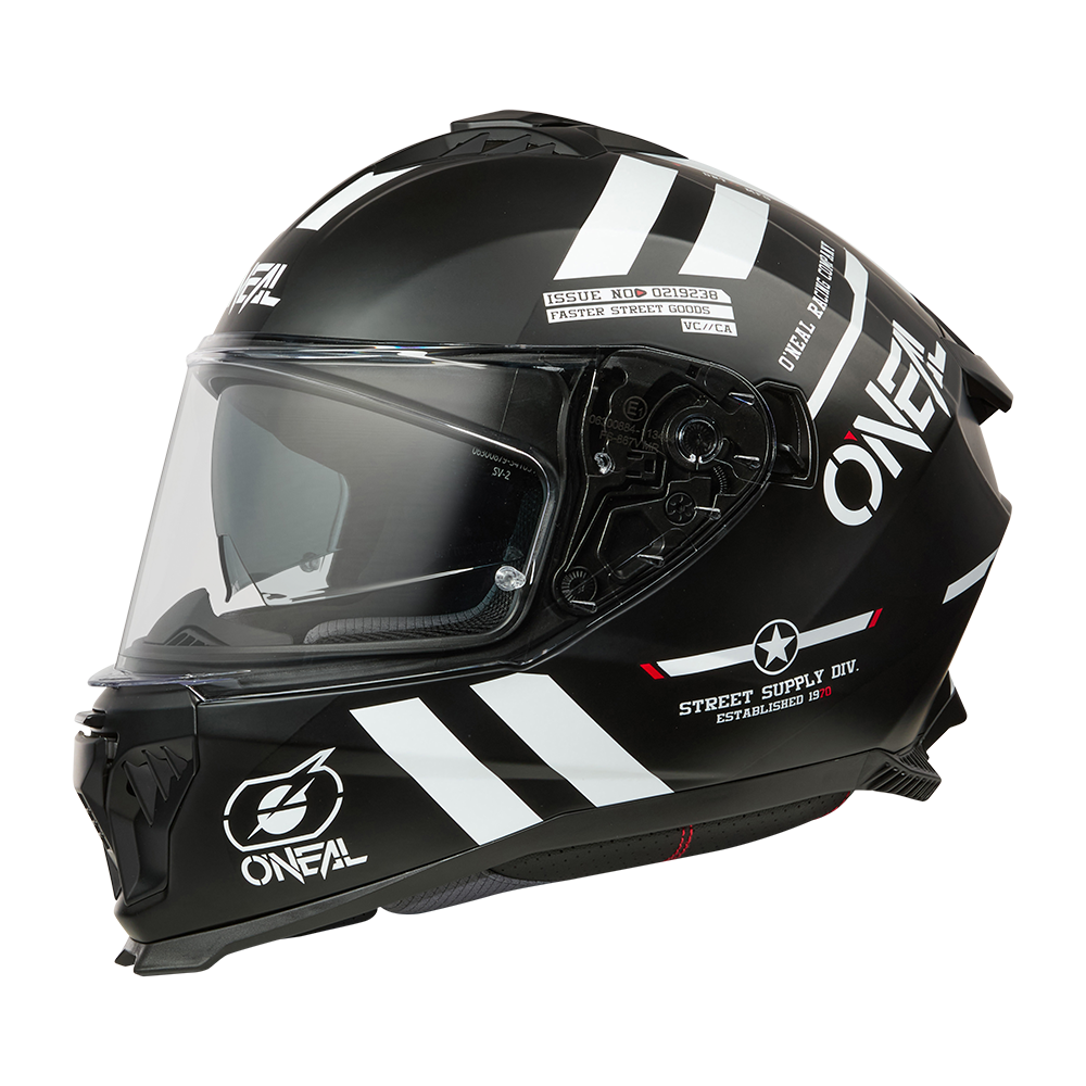 O'neal casco integrale CHALLENGER Helmet WARHAWK nero/bianco/rosso