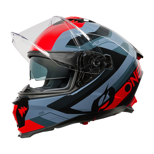 O'neal casco integrale CHALLENGER Helmet EXO nero/grigio/rosso