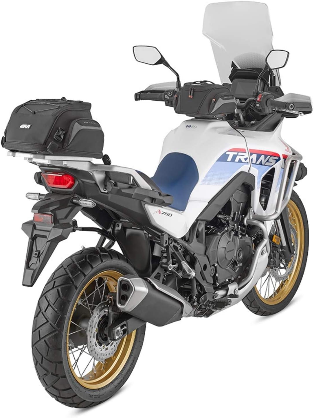 GIVI Borsa da Sella Moto EASY08 19-23L Estensibile con Copertura Antipioggia e Fissaggio a Cinghie - Nero