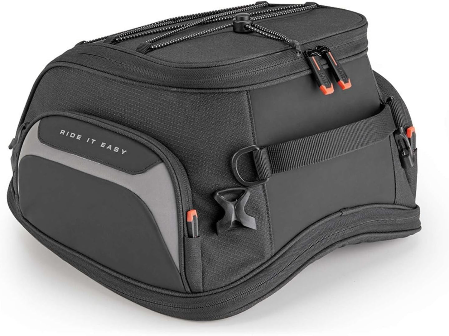 GIVI Borsa da Sella Moto EASY08 19-23L Estensibile con Copertura Antipioggia e Fissaggio a Cinghie - Nero