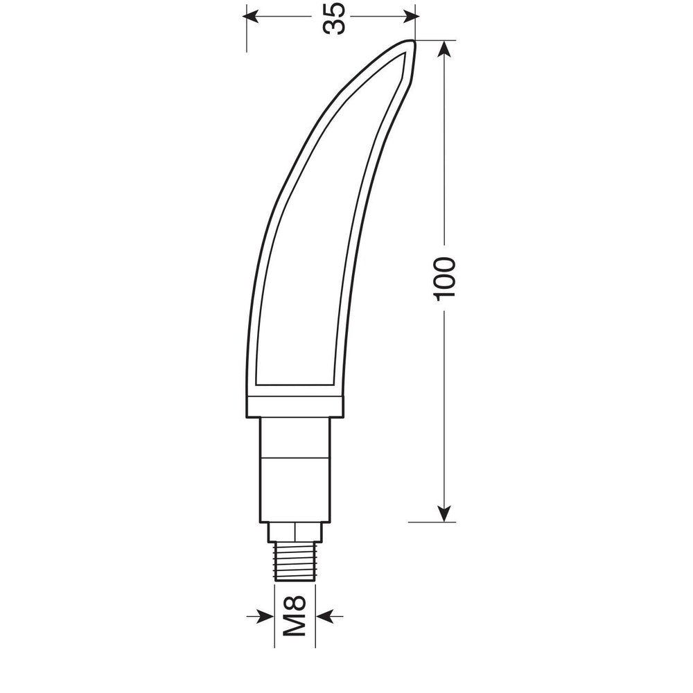 Lampa 90074 Katana, indicatori direzione a Led - 12V LED - Nero - immagine 3