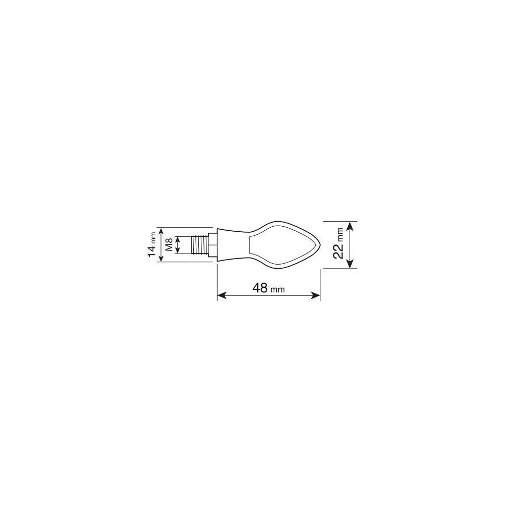 Lampa 90082 Pixia, indicatori di direzione a Led - 12V LED - Nero - immagine 3