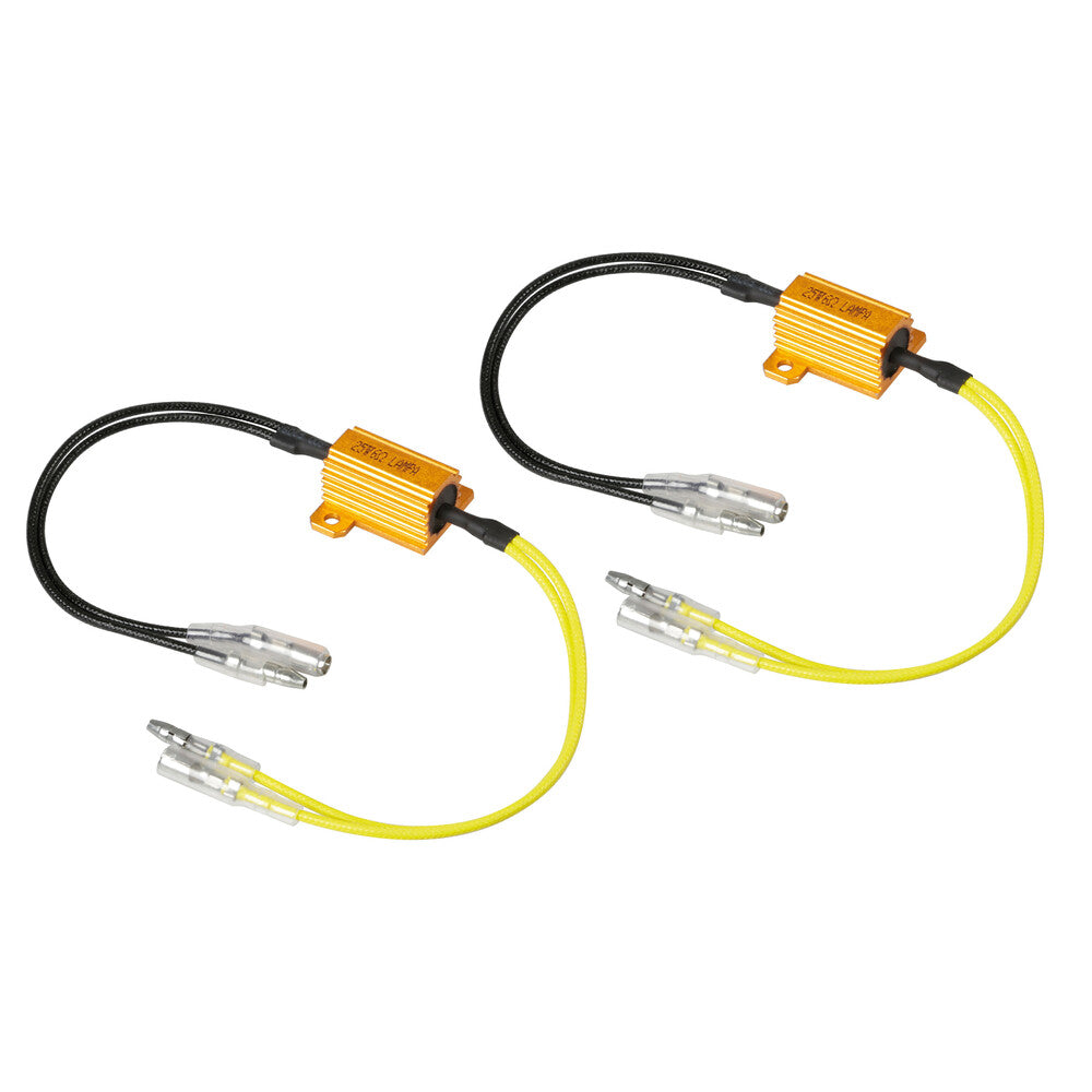 Resistenze pre-cablate con connettori rapidi, 2 pz - 12V - 6 OHM - 25 W