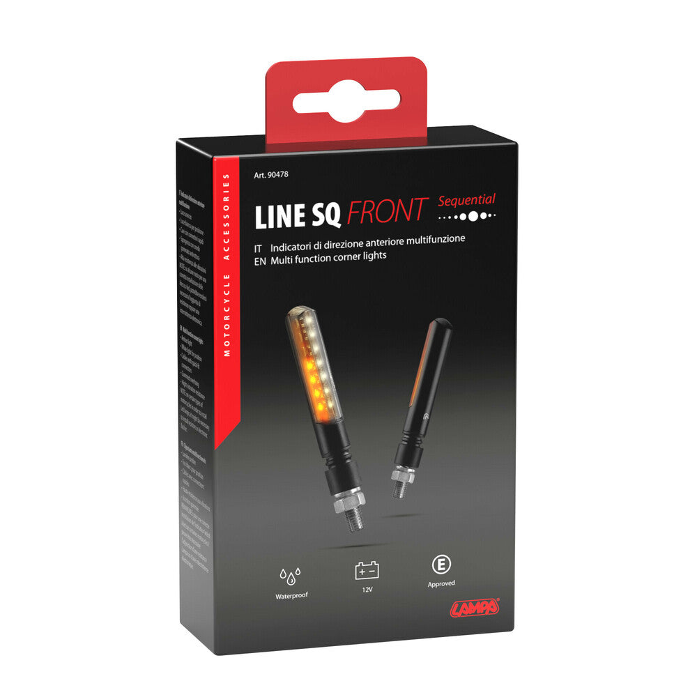 Lampa 90478 Line SQ Front, indicatori di direzione a led sequenziale e luce di posizione anteriori - 12V LED - immagine 2