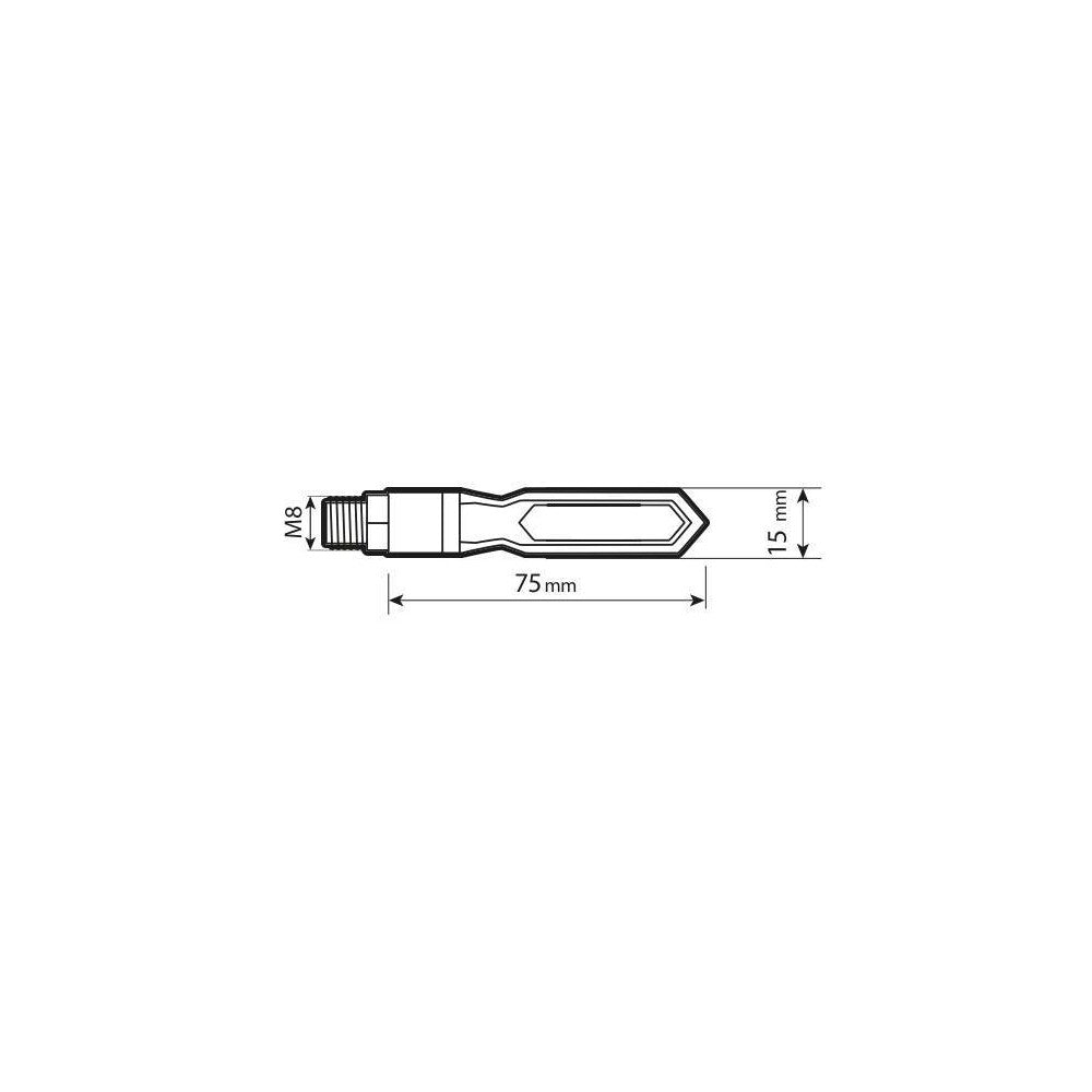 Lampa 90479 Piercer SQ, indicatori di direzione a led sequenziale - 12V LED - immagine 3