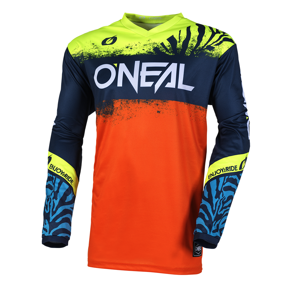 O'Neal maglietta cross ELEMENT bambino SHOCKER blu/arancio