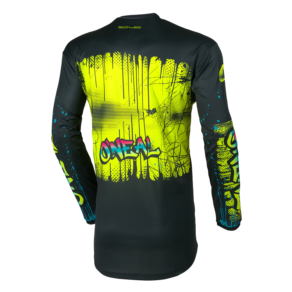 O'Neal maglietta cross ELEMENT bambino RANCID nero/neon giallo - immagine 2