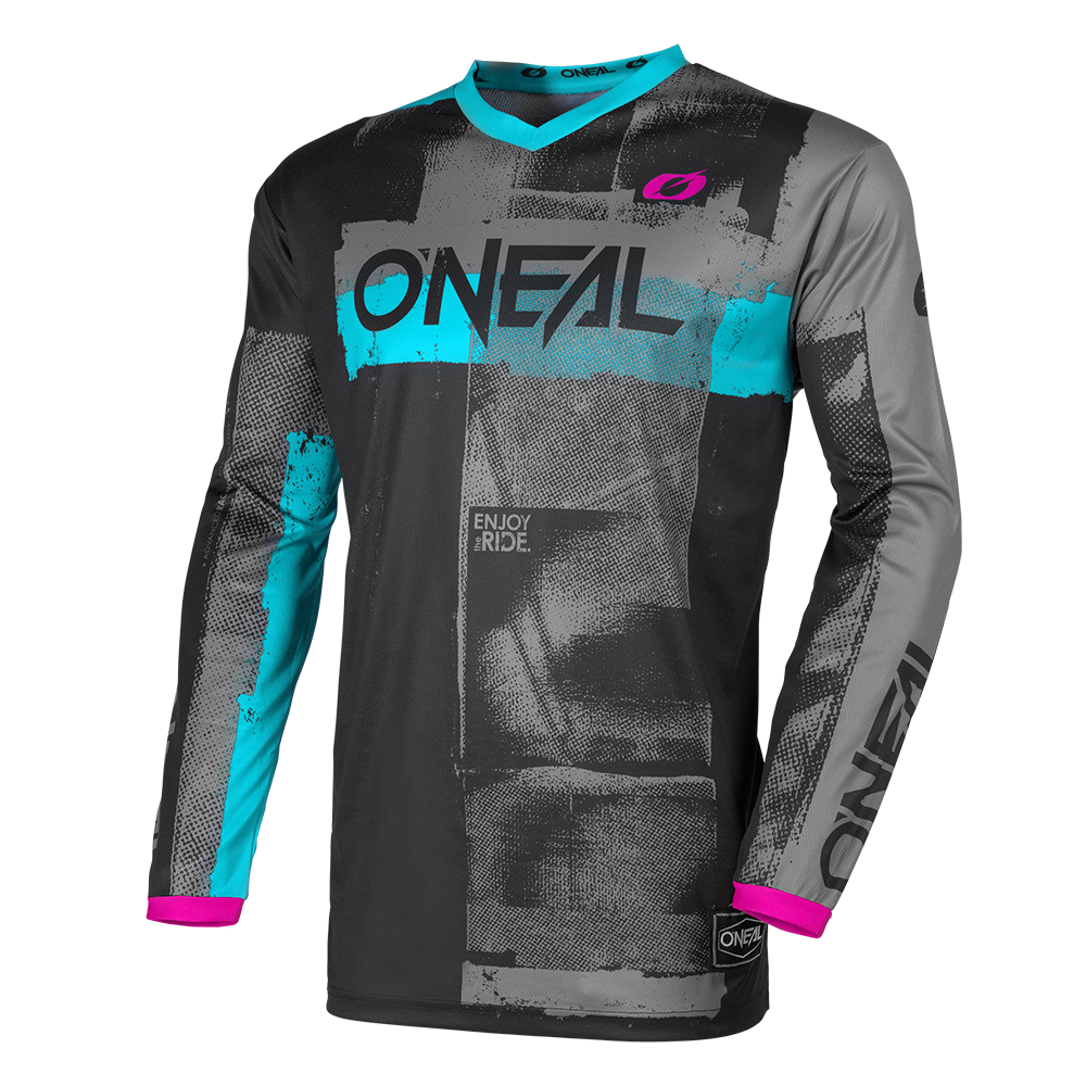 O'Neal maglietta cross ELEMENT donna ROLLER nero/ciano