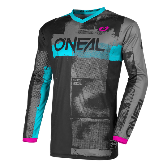 O'Neal maglietta cross ELEMENT donna ROLLER nero/ciano