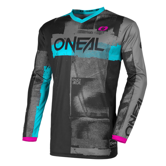 O'Neal maglietta cross ELEMENT donna ROLLER nero/ciano