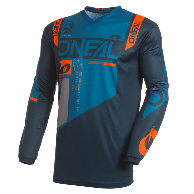 O'Neal maglietta cross ELEMENT FACTOR blu/arancio