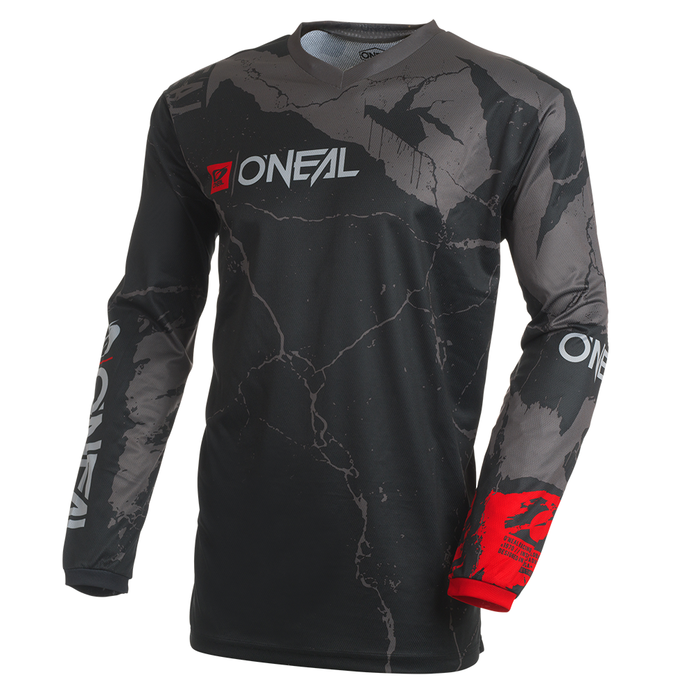 O'Neal maglietta cross ELEMENT ACID nero/grigio