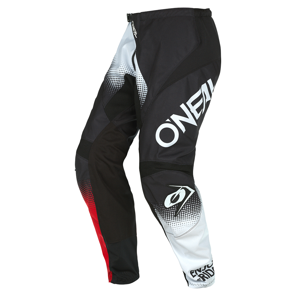 O'Neal pantaloni cross ELEMENT RACEWEAR nero/bianco/rosso