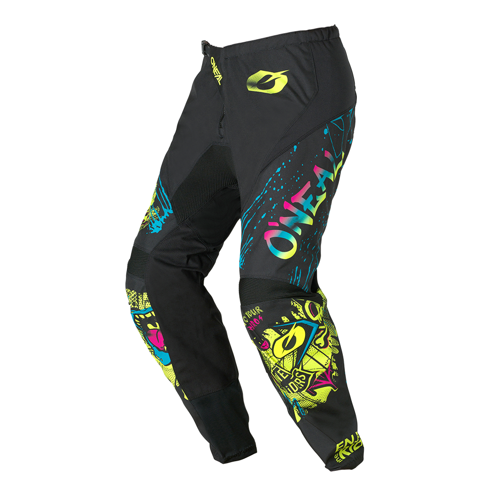 O'Neal pantaloni cross ELEMENT bambino RANCID nero/neon giallo