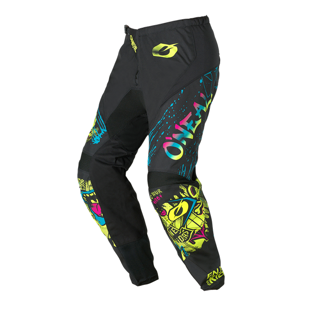 O'Neal pantaloni cross ELEMENT bambino RANCID nero/neon giallo