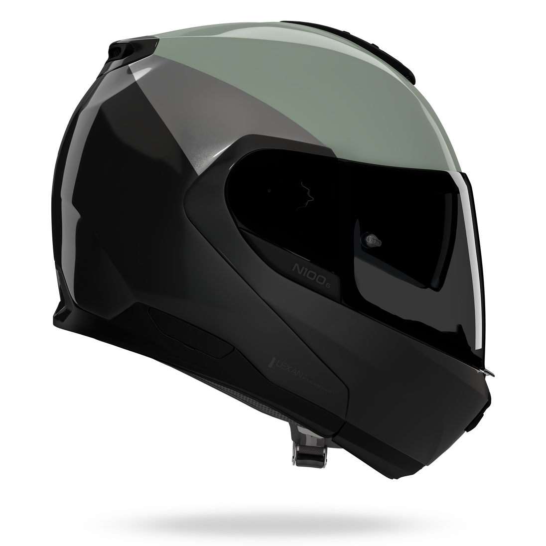 Nolan casco modulare N100-6 VERNICIATURA SPECIALE Verde grigio / Nero / Antracite - L