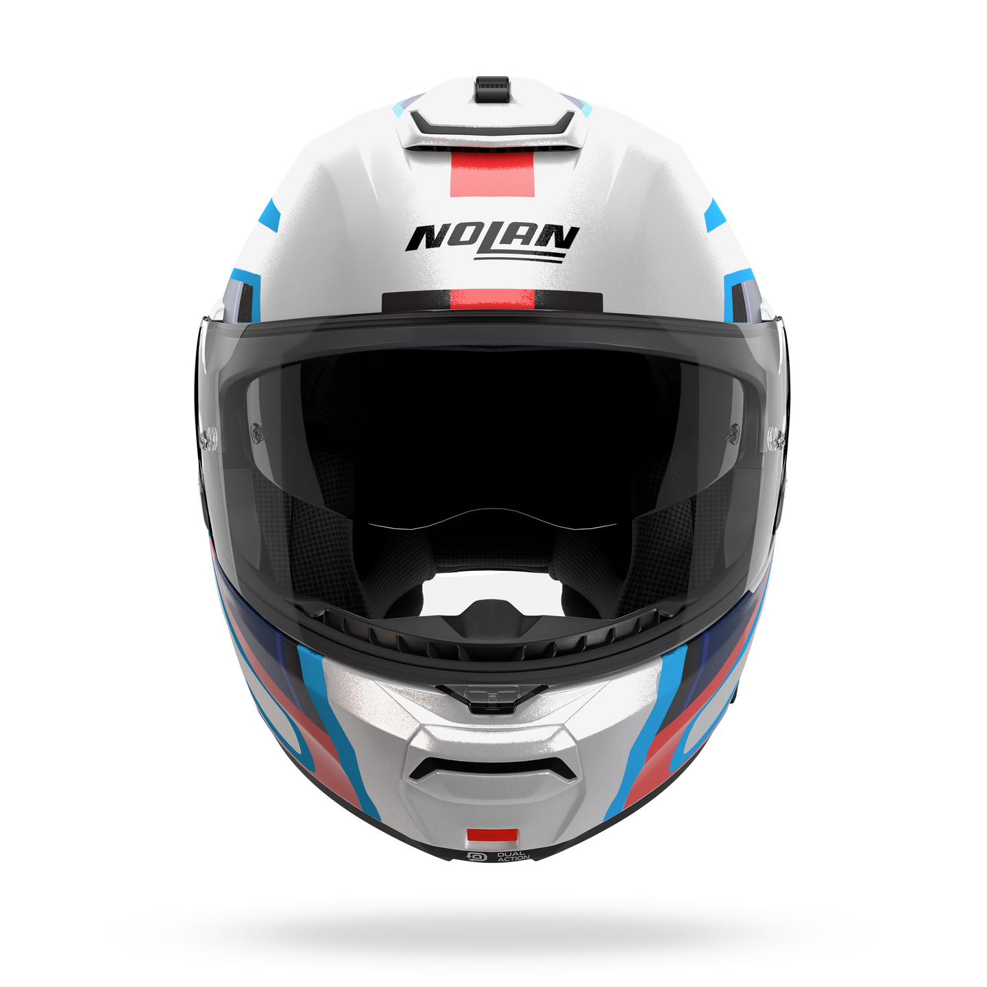 Nolan casco modulare N100-6 RADIANTE Bianco / Blu / Rosso - S