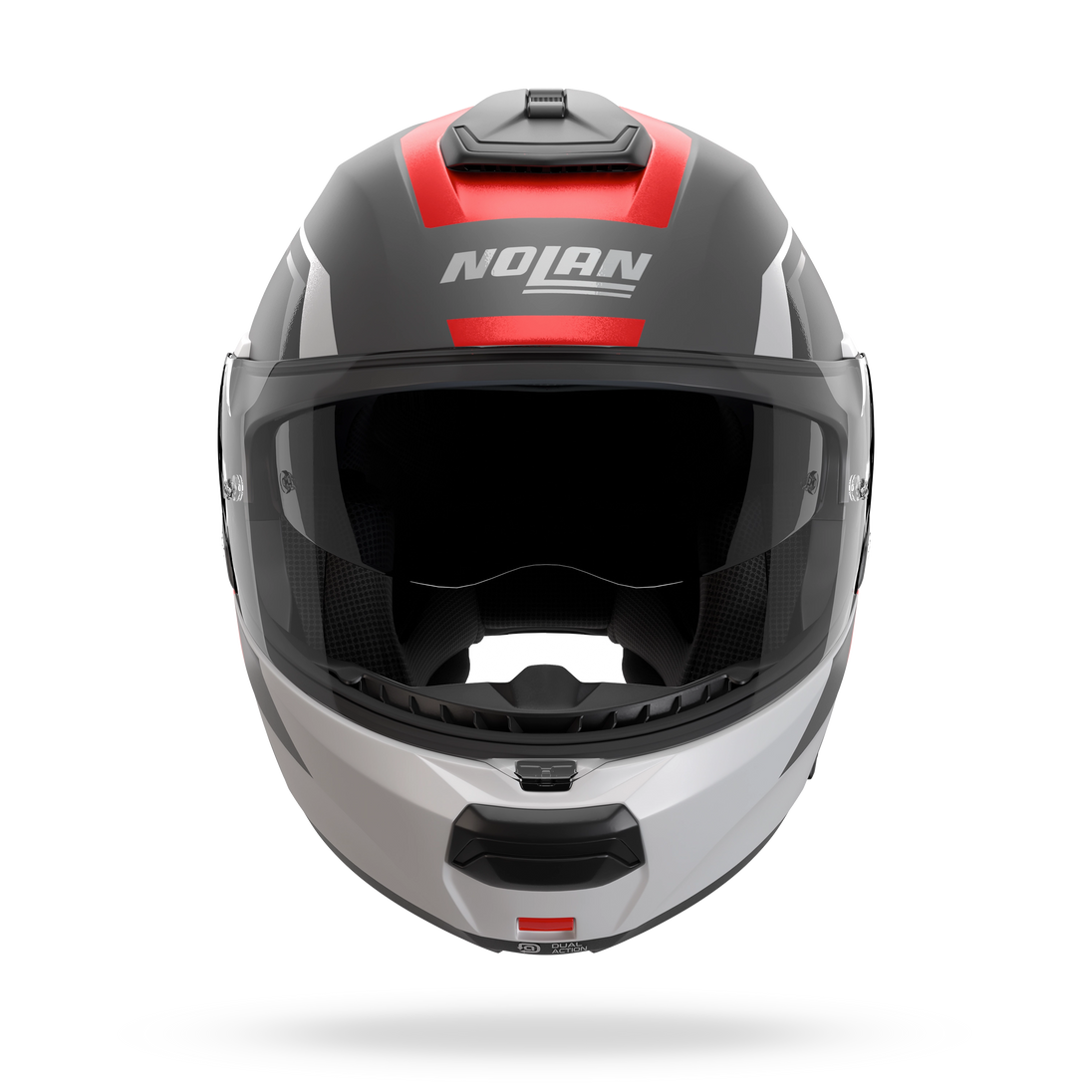 Nolan casco modulare N100-6 CINETICO Grigio lava / Bianco / Rosso - S