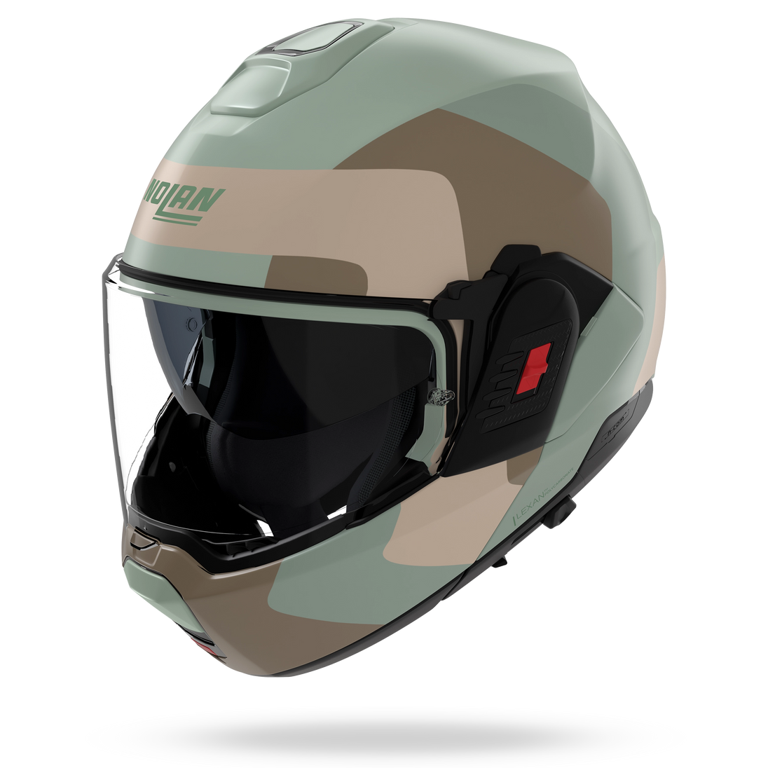Nolan casco convertibile modulare N120-1 OMOCROMO Verde grigio / Marrone / Sabbia - XXS