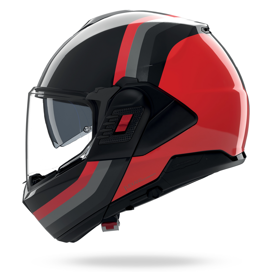 Nolan casco convertibile modulare N120-1 LINEO Nero / Rosso / Grigio - XS