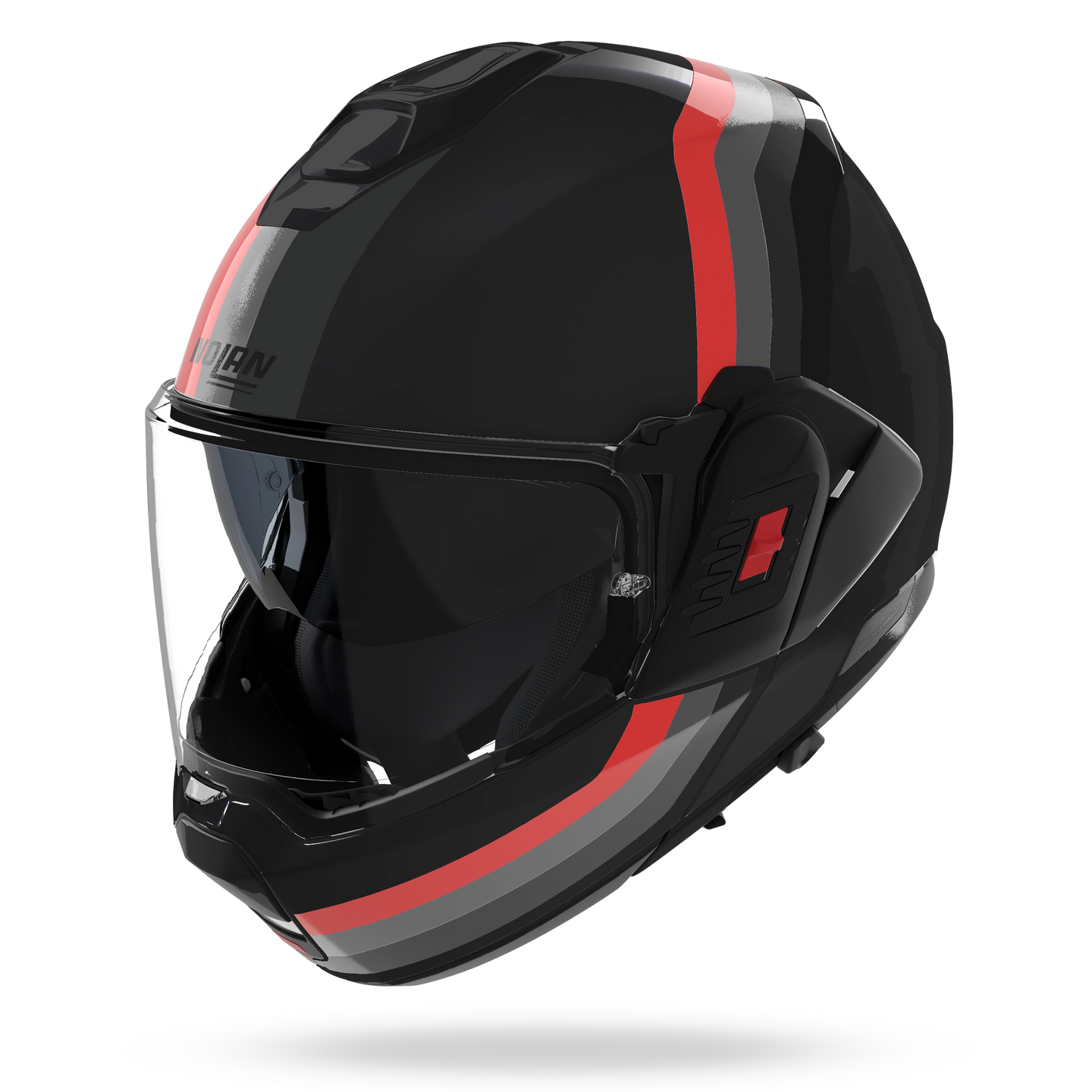 Nolan casco convertibile modulare N120-1 LINEO Nero / Rosso / Grigio - XXS