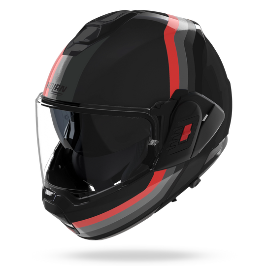 Nolan casco convertibile modulare N120-1 LINEO Nero / Rosso / Grigio - XXS