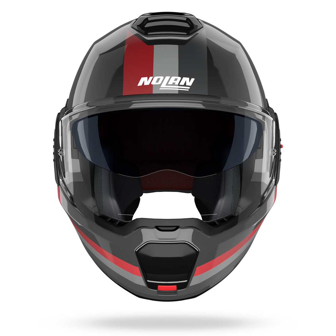 Nolan casco convertibile modulare N120-1 LINEO Nero / Rosso / Grigio - S