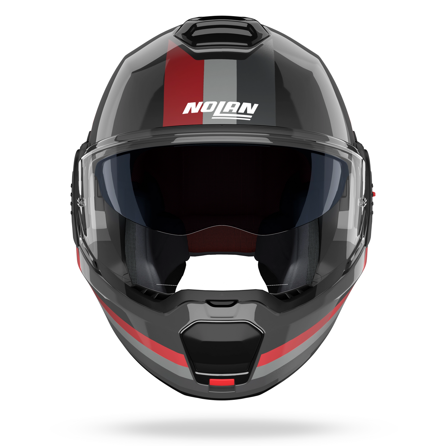 Nolan casco convertibile modulare N120-1 LINEO Nero / Rosso / Grigio - S