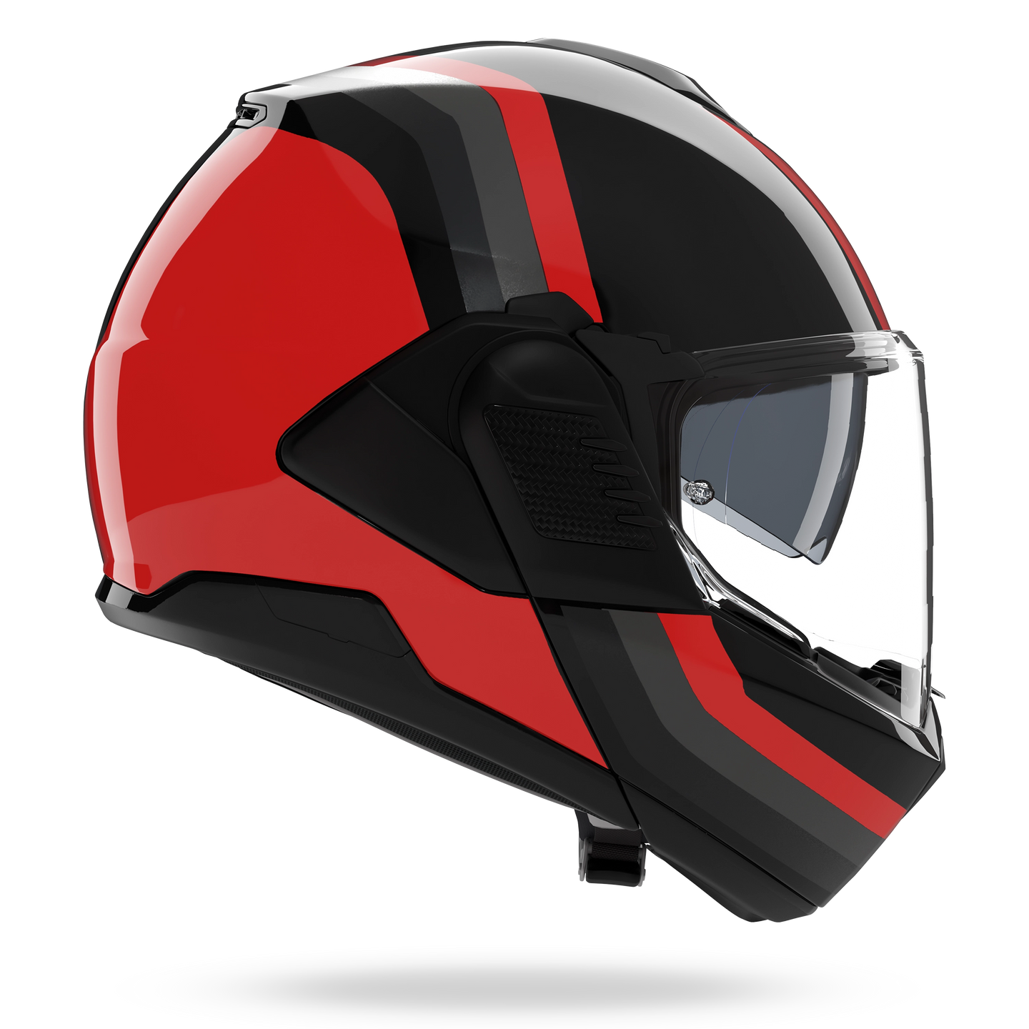 Nolan casco convertibile modulare N120-1 LINEO Nero / Rosso / Grigio - L
