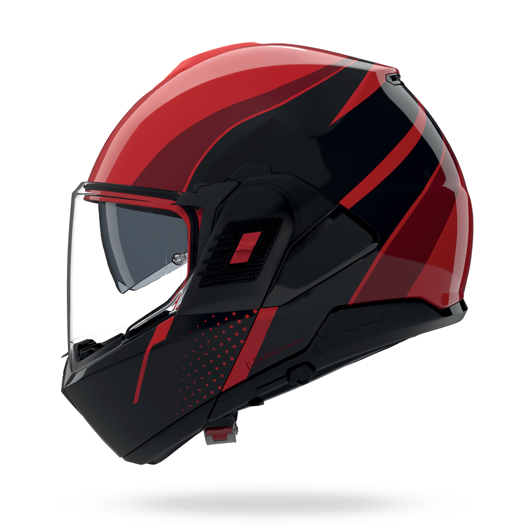 Nolan casco convertibile modulare N120-1 FLUENTE Rosso / Nero / Rosso viscerale - XS