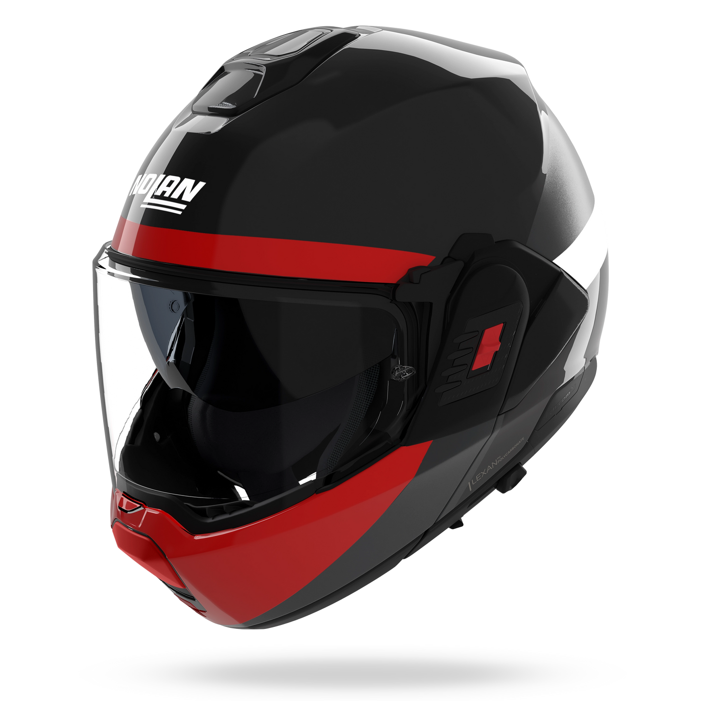 Nolan casco convertibile modulare N120-1 BLOCCO Nero / Antracite / Rosso / Bianco - XXS
